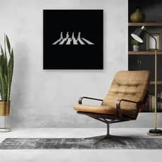 Quadro Decorativo MDF Beatles Abbey Road
