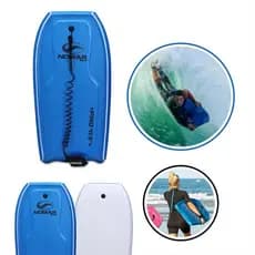 Prancha Surf Bodyboard Grande Extremebat Pro Azul com Leash