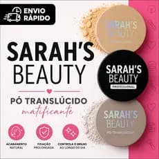 Pó Translúcido Banana Sarah’s Beauty Matificante Controle de Oleosidade Efeito Aveludado