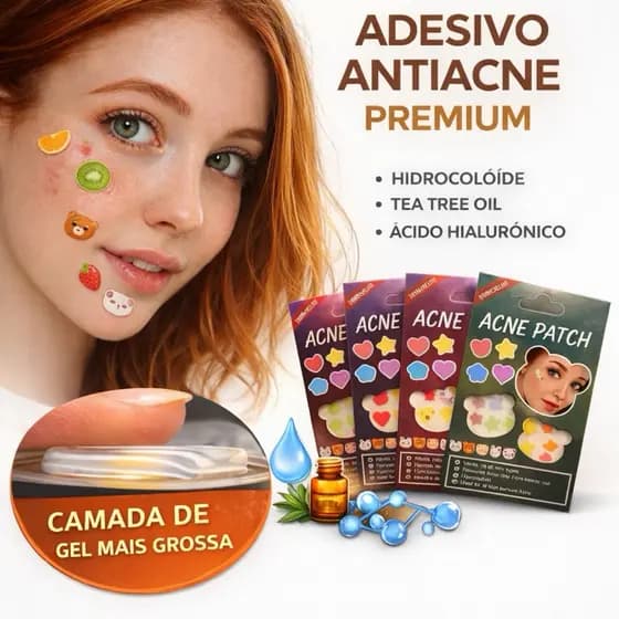 Adesivo Seca Espinha, Anti acne, Proteção Dia/Noite Secativo, Colorido, tratamento