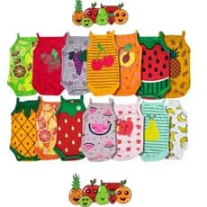 BODY BEBE MENINA FRUTINHAS 100% ALGODAO BODY FRUTINHAS SALADA DE FRUTAS/QUINTADINHA/MESVERSARIO INTRODUÇAO ALIMENTAR