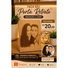 Porta retrato personalizado MDF Porta retrato em madeira Gravação a laser Presente personalizado Quadro Dia dos Pais