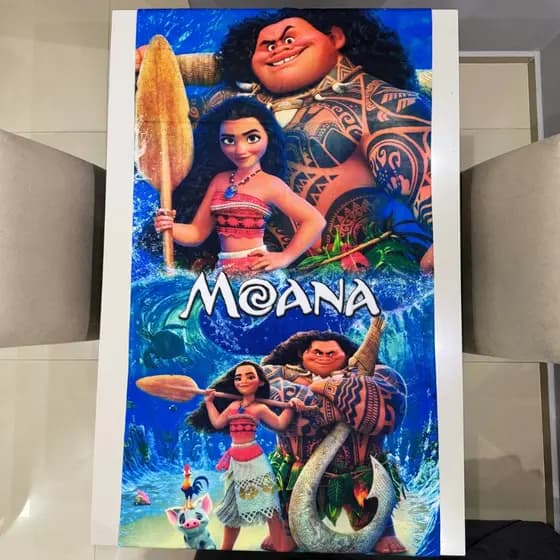 Toalha Infantil Banho Praia Algodão Grande Personagem Moana
