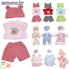 Pijama De Bebê AMWOO , Roupas De Bonecas Feitas À Mão De 30 Cm Coloridas Para , Vestido Com Palma