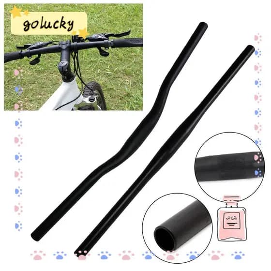 GOLUCKY 1 Unidade De Barra De Bicicleta , Guiador Reto Dobrado 31.8x625mm Para De Estrada De Montanha MTB Preto