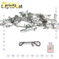GOLUCKY 50 Peças De Pesca Pendurada Em Aço Inoxidável Conector Durável Portátil De Alta Qualidade