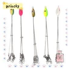 GOLUCKY 5 Pcs Equipamento De Guarda-Chuva , 20.5 Cm Com Isca De Pesca Giratória De Alabama , Aço Inoxidável