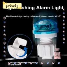 Alarme De Pesca GOLUCKY , Indicador De Luz LED De Sino Mordida De Peixe , Campainha De Vara De Alta Sensibilidade Com So