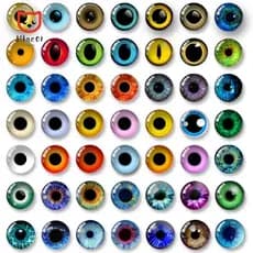 LILACUVOE 20 Peças/10 Pares De Olhos De Cristal De Fantoche , 6 Mm-20 , Artesanais Com Brilho De Plástico