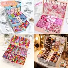 Faixas De Cabelo Para Meninas MAGICO , Conjunto De Acessórios Elásticos Altos Coloridos , Grampos Sem Danos
