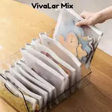 ORIGINALSTORE 1/3/5PCS Saco De Arquivo Com Zíper De Malha , De Organização Cosmética De PVC , Pasta De Documentos