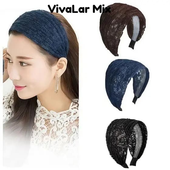 Faixa De Cabelo De Malha De Renda ORIGINALSTORE , Argola Lateral Larga Elástica , Faixas Femininas Antiderrapantes