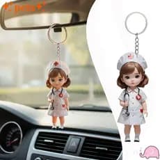 Chaveiro PETS1 , Acrílico Suspenso Colorido , Espelho Retrovisor De Carro Com Ornamento Plano 2D