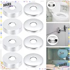 Meias Torneira Decorativa Capa De Flange De Aço Inoxidável Útil Acessórios De Parede