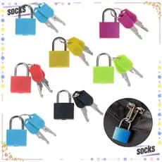 Fechadura De Bolsa De Viagem De Meias , Plástico Com Trava De Diário De Mala De 2 Chaves , Armário De Gaveta Antirroubo