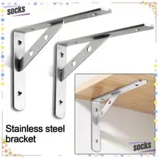 Suporte De Prateleira Para Meias , De Aço Inoxidável Resistente , Triangular Tipo L De Ângulo Reto
