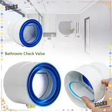 Meias 1Pcs Exaustor , Válvula De Retenção De Banheiro De PVC De Tubo Redondo , Duto De Ar 75/110mm Grelha De Ventilação