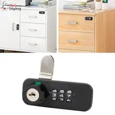 Bloqueio De Senha STYLING , 3 Fechaduras De Combinação De Móveis Com Código Digital , Fechadura De Gaveta De Hardware An