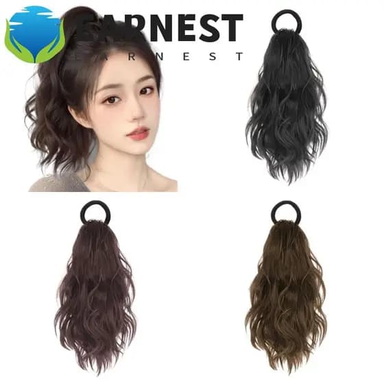 Rabo De Cavalo Encaracolado Em Camadas Onduladas EARNEST , Extensão De Cabelo De Natural Sintético , Com Elástico