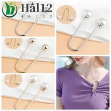 Broche De Cabeça Dupla Em Forma De U HALB , Liga Removível , Acessórios De Roupas , Contas De Pérola , Decoração De Saia