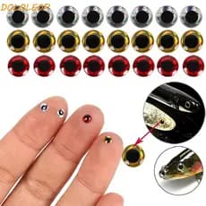 3D Olhos De Peixe Acessórios De Pesca Holográfico 3mm 4mm 5mm 6mm Simulação 100 Pçs/Lote Artificiais