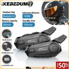 🏍️ X1 Plus Fone Bluetooth Capacete Moto | Intercomunicador 1000M 💧 À Prova d'água