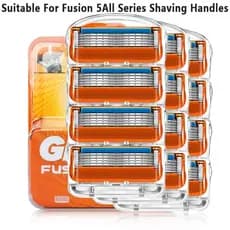 12Pcs Lâminas De Barbear Gillette Fusion Razor Blades Homens Face Hair Beard Remover Mahcine