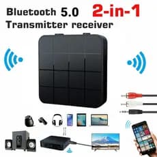 2 Em 1 Receptor Transmissor De Áudio Bluetooth 5.0 RCA Adaptador De Música Sem Fio Com Microfone Para Carro TV PC Fone D