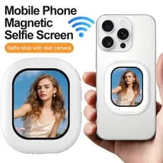 2 Pçs Mini Tela Magnética Traseira Selfie Monitor Projetor De Telefone Sem Fio Exibição De Visualização Em Tempo Real Pa