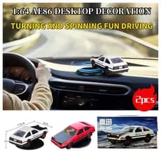 2 Pçs AE86 Carro Deriva Ornamento Rotativo 1 : 64 Liga Elegante Modelo De Interior Painel Do Console Central Decoração O