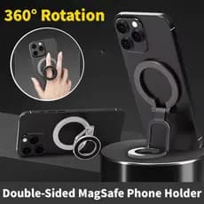 Suporte De Telefone Móvel Magsafe De Dupla Face Para iPhone 14/15/16 Material De Liga Ultrafina Sucção Magnética Anel Do