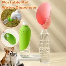 (Enviar Em 12H) 2 Peças Dispensador De Água Potável Portátil Para Animais De Estimação Ao Ar Livre Dobrável Cães E Gatos