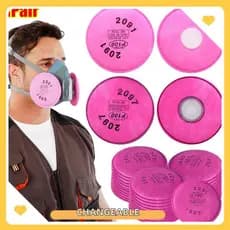 Filtro De Algodão Mutável De 1 Par , Partículas De 2097/2091 P100 , Filtros De Gás De Fibra De Vidro Anti