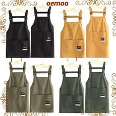 Aventais De Cozinha OEMOOEN , Avental De Barbeiro Respirável Profissional , Roupas De Trabalho De Bolso Grande À Prova D