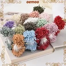 OEMOOEN 400 Pcs Pistilo Artificial , 6 Cm Pêssego Damasco Flor , Waterdrop Flores De Seda Pistil