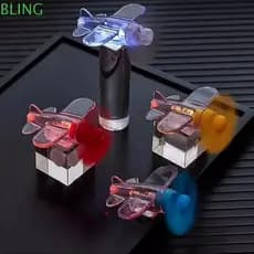 Avião De Geração De Energia Eólica BLING , Luz LED Transparente Vermelho Azul Amarelo De Plástico ,