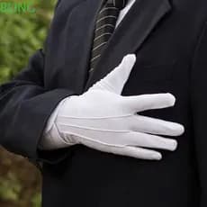 Luvas Formais De Algodão BLING , Branco Para Etiqueta Hidratante À Mão Finas Dirigir
