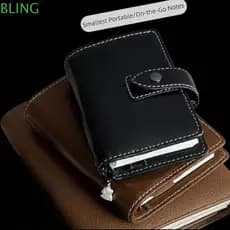 BLING M5 Caderno Escudo , Páginas Internas Em Branco Removíveis Casca Dura Agenda Planejador Livro , Bloco De Notas De F