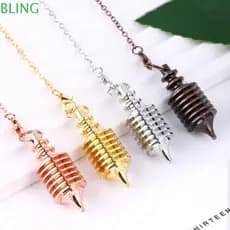 Pêndulo De Metal BLING , Radiestesia Com Design Que Pode Ser Aberto Em Material De Cobre Cura Forma De Espiral