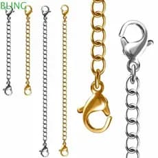 BLING Extensor/De Corrente De Segurança Aço Inoxidável Ouro Prata Preto 3'DIY