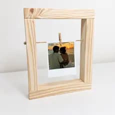 Porta Retrato Mini Fotos Varal Sisal + Pregador - Quadro Decorati