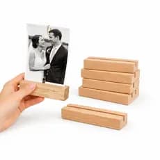 Kit 10 Base Porta Retrato Suporte De Madeira 8x2cm Decoração