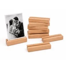 Kit 15 Base Porta Retrato Suporte De Madeira 8x2cm Decoração