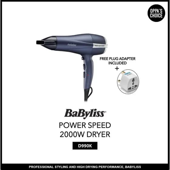 [Novo] Secador De Cabelo BABYLISS Velocidade De Potência 2000W (D990K)