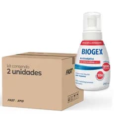 Kit 2 Unidades - Sabonete Líquido Antisséptico Biogex 250ml - Nutriex
