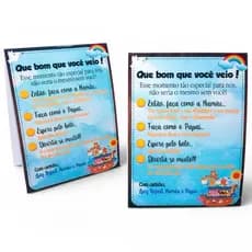 Plaquinha de Agradecimento Personalizada | Centro de Mesa (Qualquer tema)