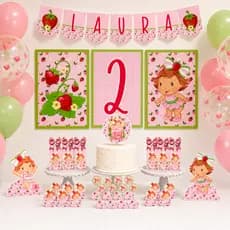 Kit Festa Só Um Bolinho Moranguinho Baby - Mesversário Festa em Casa