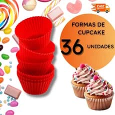 Forminhas de Silicone Antiaderentes- 12, 24 ou 36 unidades - para Cupcake Mini Bolo Muffin Doces Formas
