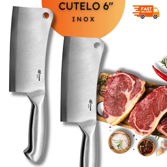Kit de Cutelo Inox Profissional Restaurante Casa Cutelos - 2 ou 4 unidades