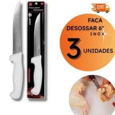 Jogo de Facas de Desossar 6" 29,2cm Açougue Restaurante